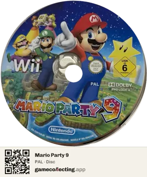 Mario Party 9 Nintendo Wii, PAL disc