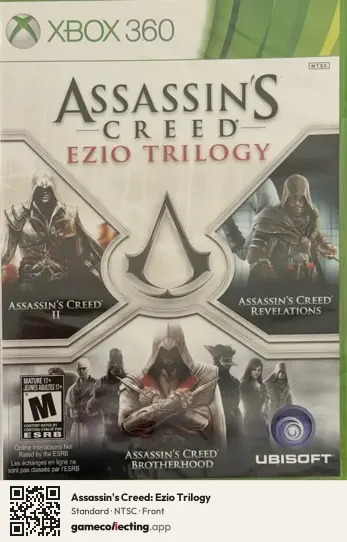 Assassin's Creed: Ezio Trilogy Xbox 360, NTSC box front