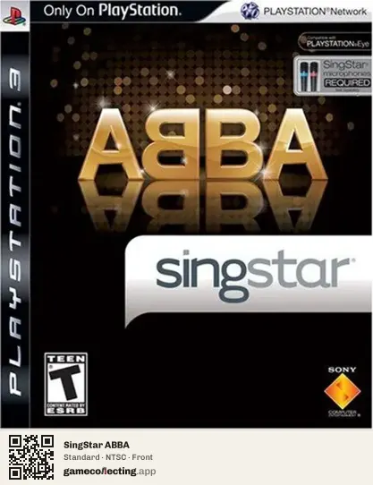 SingStar ABBA PlayStation 3, NTSC box front