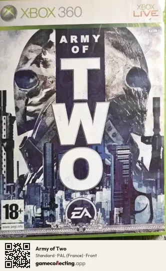 Army of Two Xbox 360, France box front