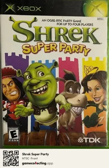 Shrek Super Party Xbox, NTSC box front