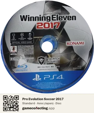 Pro Evolution Soccer 2017 PlayStation 4, Asia disc