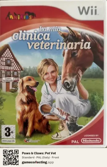 Paws & Claws: Pet Vet Nintendo Wii, Italy box front