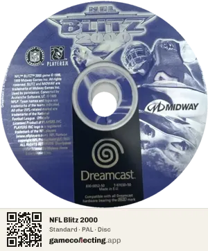 NFL Blitz 2000 Sega Dreamcast, PAL disc