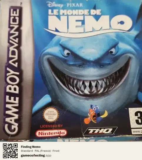 Finding Nemo Game Boy Advance, France box front