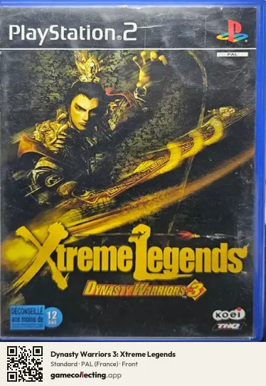 Dynasty Warriors 3: Xtreme Legends PlayStation 2, France box front
