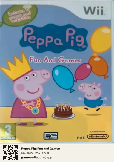 Peppa Pig: Fun and Games Nintendo Wii, PAL box front