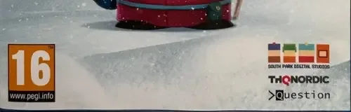 South Park: Snow Day!, the PEGI square on its front