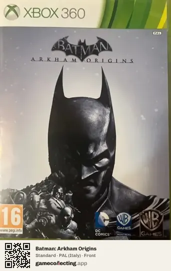 Batman: Arkham Origins Xbox 360, Italy box front