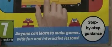 Game Builder Garage, the PEGI square on its front