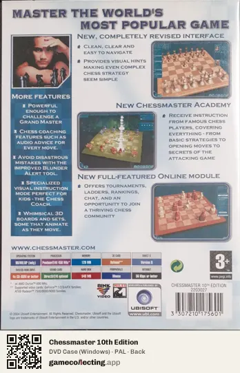 Chessmaster 10th Edition Computer, PAL box back