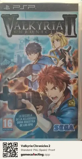 Valkyria Chronicles 2 PlayStation Portable, Spain box front