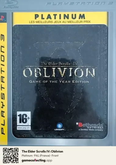 The Elder Scrolls IV: Oblivion PlayStation 3, France box front