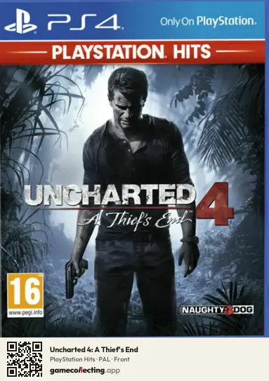 Uncharted 4: A Thief's End PlayStation 4, PAL box front
