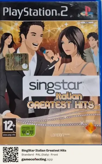 SingStar Italian Greatest Hits PlayStation 2, Italy box front