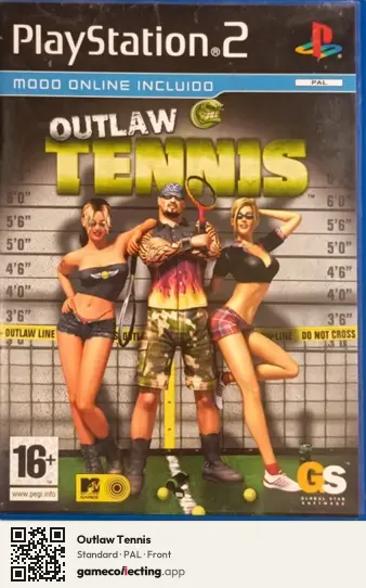 Outlaw Tennis PlayStation 2, PAL box front