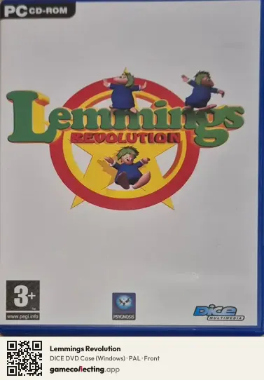 Lemmings Revolution Computer, PAL box front