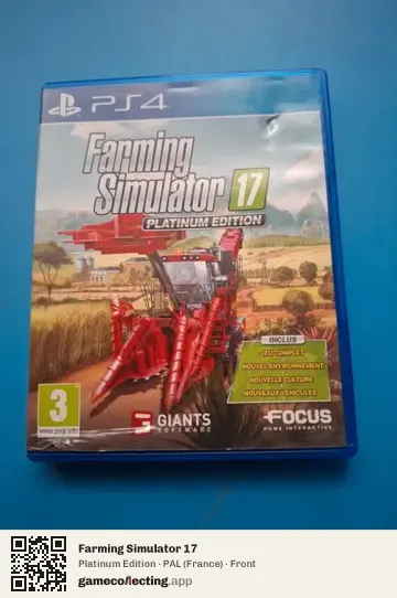 Farming Simulator 17 PlayStation 4, France box front