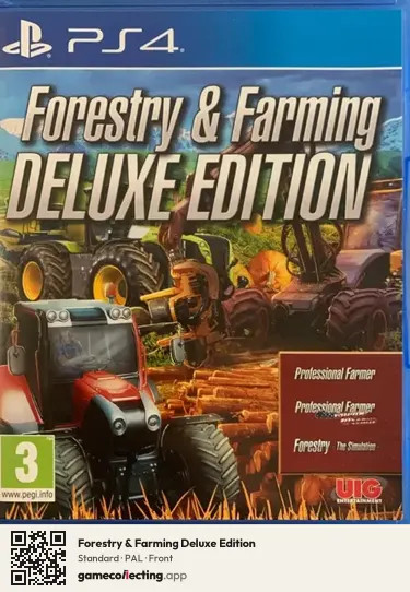 Forestry & Farming Deluxe Edition PlayStation 4, PAL box front