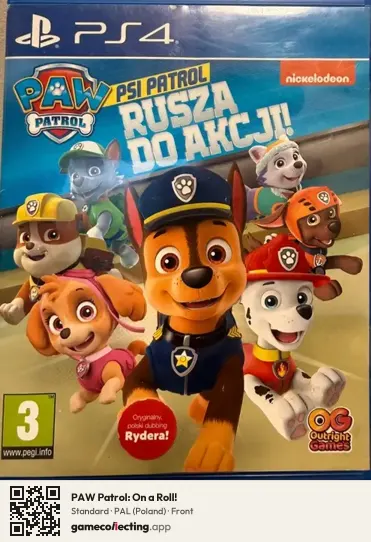 PAW Patrol: On a Roll! PlayStation 4, Poland box front