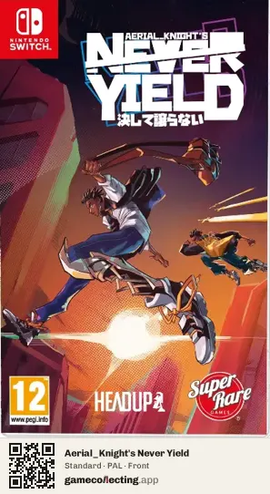 Aerial_Knight's Never Yield Nintendo Switch, PAL box front