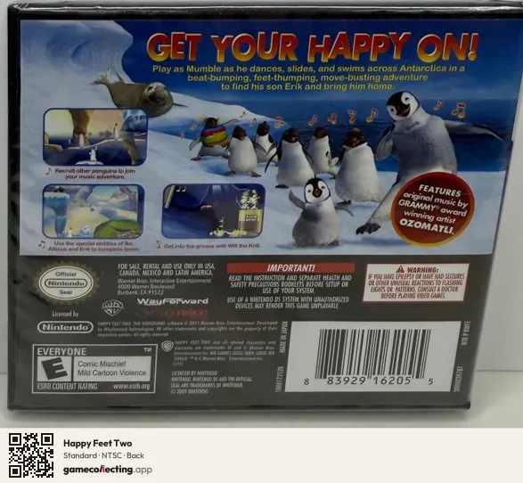 Happy Feet Two Nintendo DS, NTSC box back