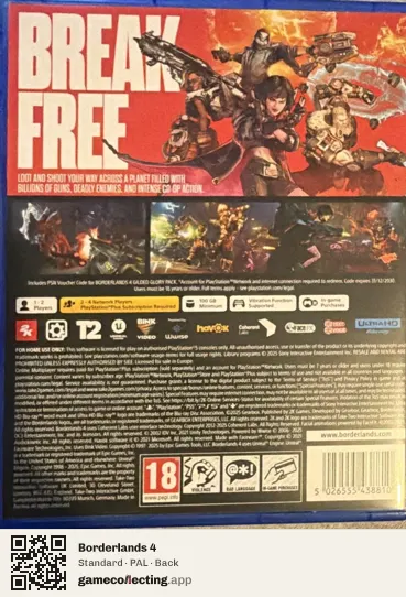 Borderlands 4 PlayStation 5, PAL box back