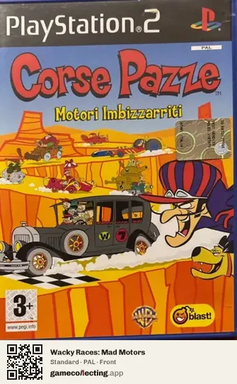 Wacky Races: Mad Motors PlayStation 2, PAL box front