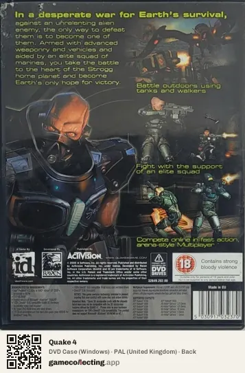 Quake 4 Computer, United Kingdom box back