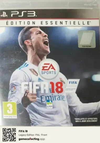 FIFA 18 PlayStation 3, PAL box front