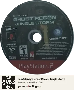 Tom Clancy's Ghost Recon: Jungle Storm PlayStation 2, NTSC disc