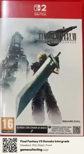Final Fantasy VII Remake Intergrade Nintendo Switch 2, Italy box front