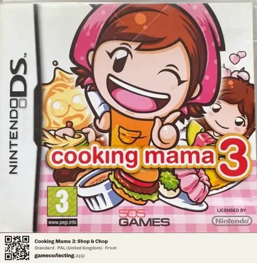 Cooking Mama 3: Shop & Chop Nintendo DS, United Kingdom box front