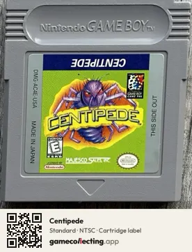 Centipede Game Boy, NTSC cartridge label