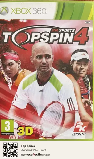 Top Spin 4 Xbox 360, PAL box front