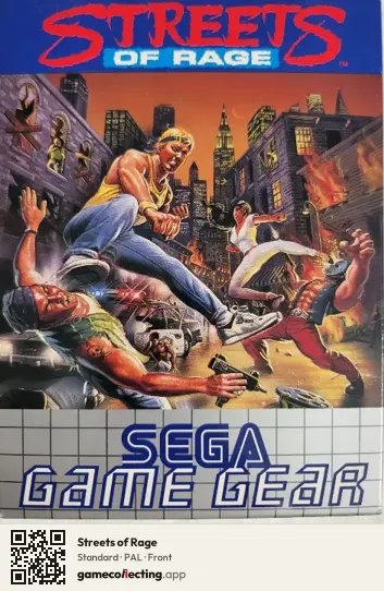 Streets of Rage Sega Game Gear, PAL box front
