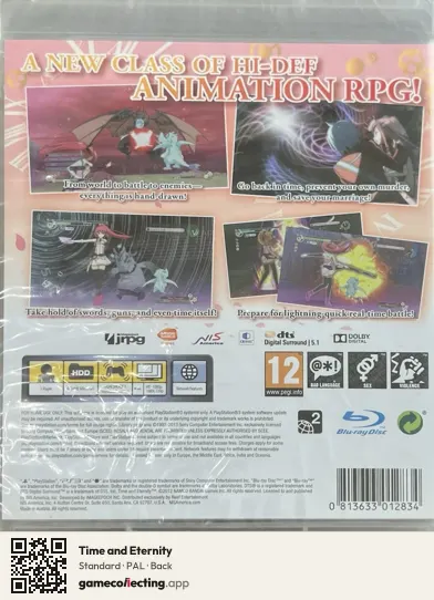 Time and Eternity PlayStation 3, PAL box back