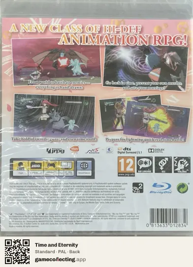 Time and Eternity PlayStation 3, PAL box back