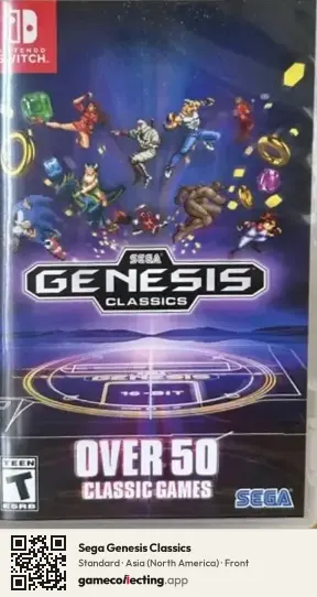 Sega Genesis Classics Nintendo Switch, North America box front