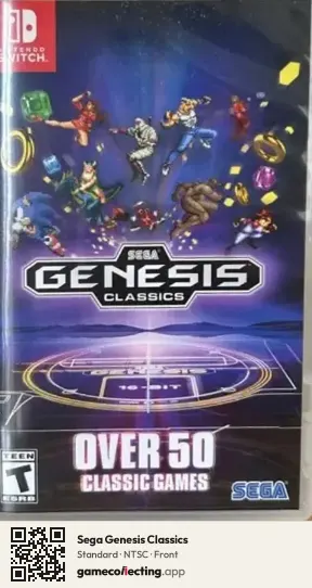 Sega Genesis Classics Nintendo Switch, NTSC box front