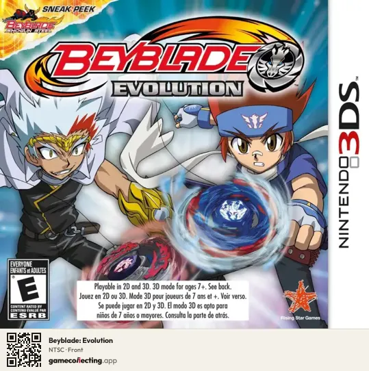 Beyblade: Evolution Nintendo 3DS, NTSC box front