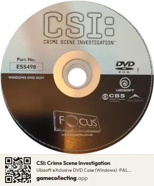 CSI: Crime Scene Investigation Computer, PAL disc