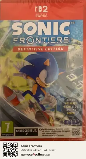 Sonic Frontiers Nintendo Switch 2, PAL box front