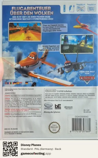 Disney Planes Nintendo Wii, Germany box back