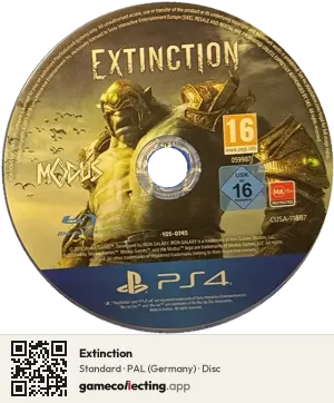 Extinction PlayStation 4, PAL disc