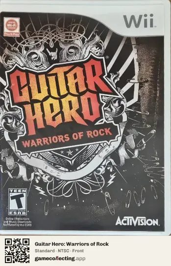 Guitar Hero: Warriors of Rock Nintendo Wii, NTSC box front