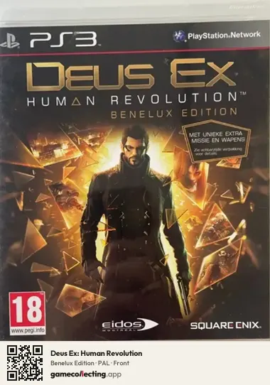 Deus Ex: Human Revolution PlayStation 3, PAL box front