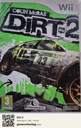 Dirt 2 Nintendo Wii, PAL box front