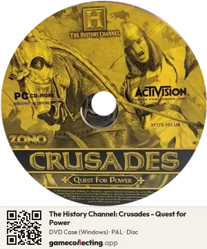 The History Channel: Crusades - Quest for Power Computer, PAL disc