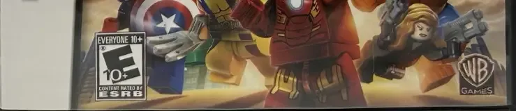 LEGO Marvel Super Heroes: Universe in Peril, the ESRB box on its front